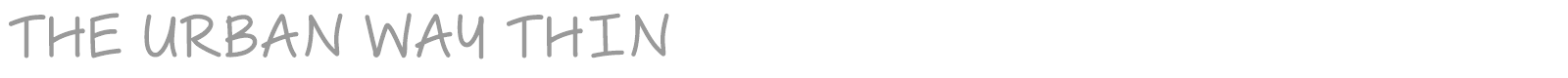 The Urban Way font preview